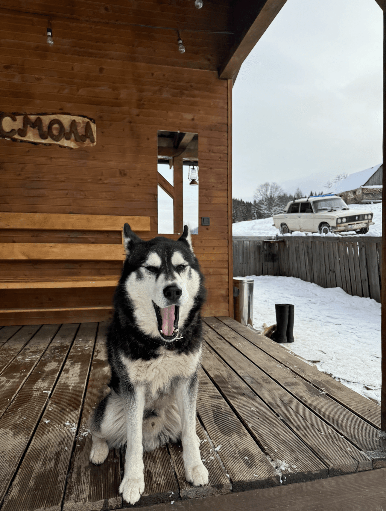 Будинок Smola Spa з вивіскою СМОЛА